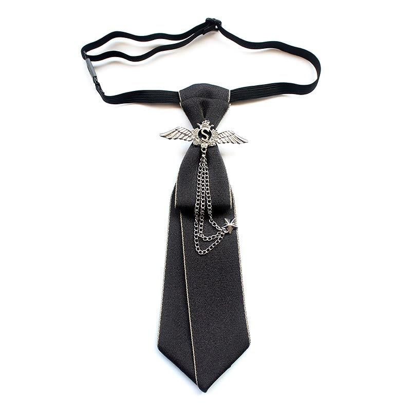 Wings Vorgebundene Unisex-Krawatte mit verstellbarem Band - Grau - image 3