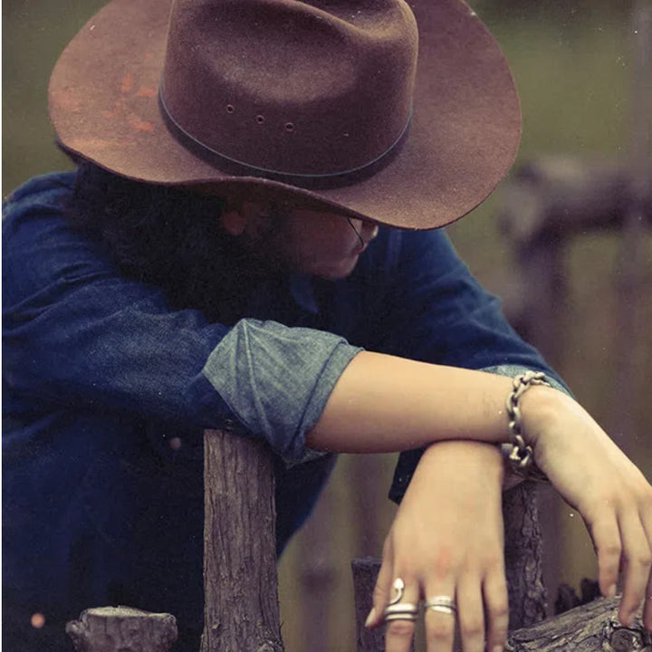 Vintage Dunkelblaues gewaschenes Western Cowboy Hemd - image 2