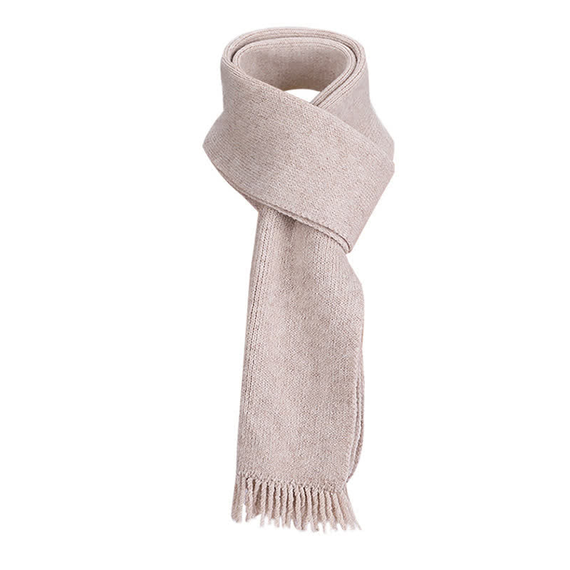 3-teiliges Set aus einfarbiger Strickmütze, Mütze, Schal und Handschuhen - image 5