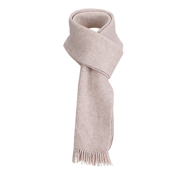 3-teiliges Set aus einfarbiger Strickmütze, Mütze, Schal und Handschuhen - image 5