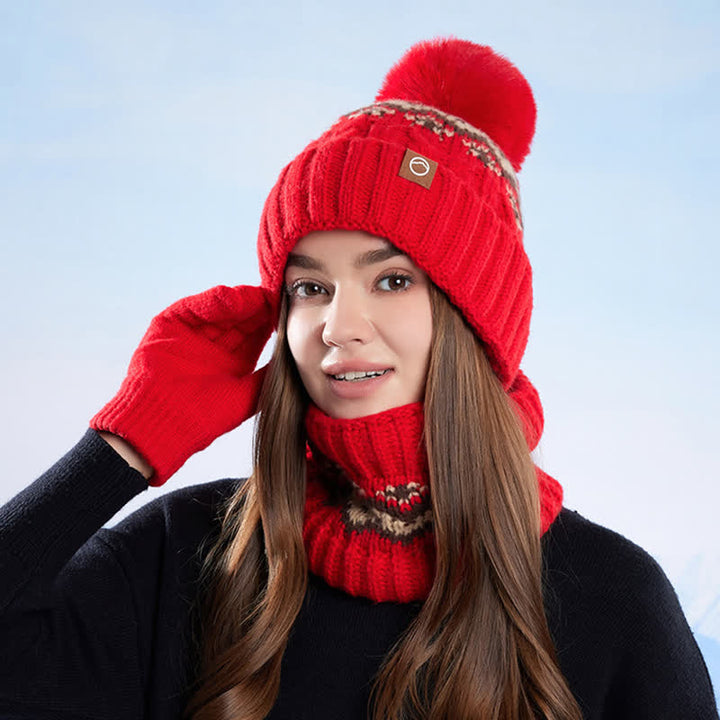 3-teiliges Set mit Mütze, Halstuch und Handschuhen im minimalistischen Stil - image 11