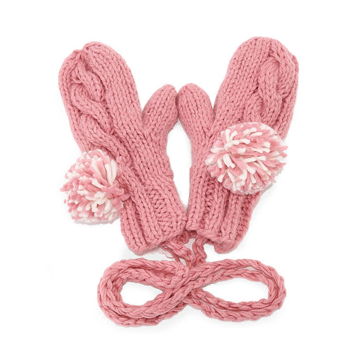 3-teiliges Set aus Mütze, Schal und Handschuhen im Twist-Design mit Bommel - image 17