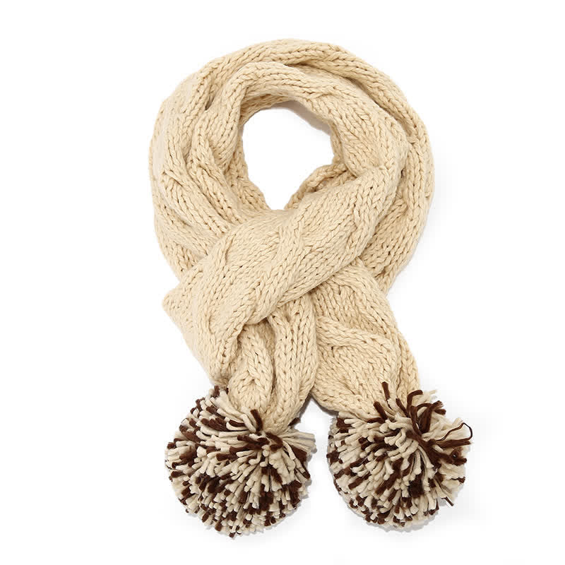 3-teiliges Set aus Mütze, Schal und Handschuhen im Twist-Design mit Bommel - image 10