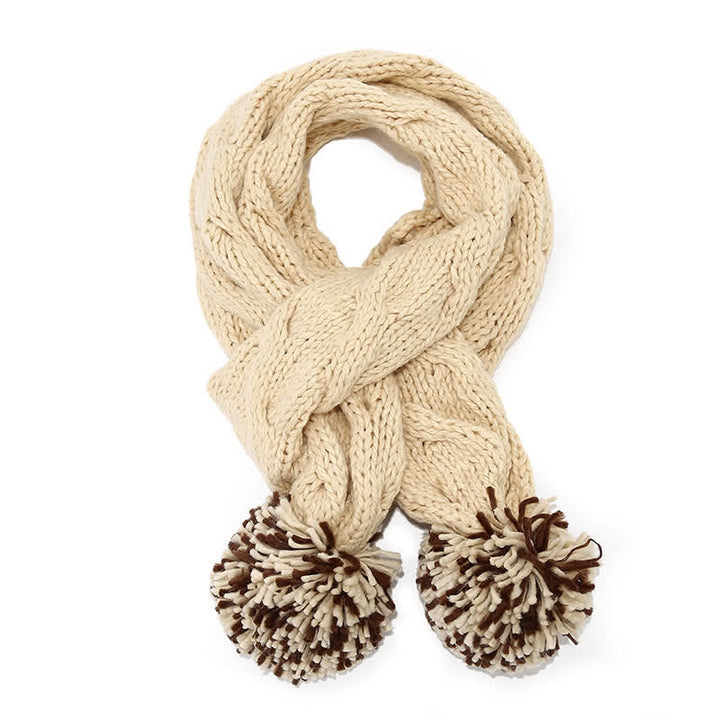 3-teiliges Set aus Mütze, Schal und Handschuhen im Twist-Design mit Bommel - image 10
