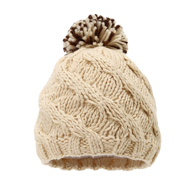 3-teiliges Set aus Mütze, Schal und Handschuhen im Twist-Design mit Bommel - image 8