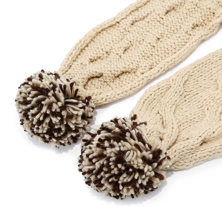 3-teiliges Set aus Mütze, Schal und Handschuhen im Twist-Design mit Bommel - image 11