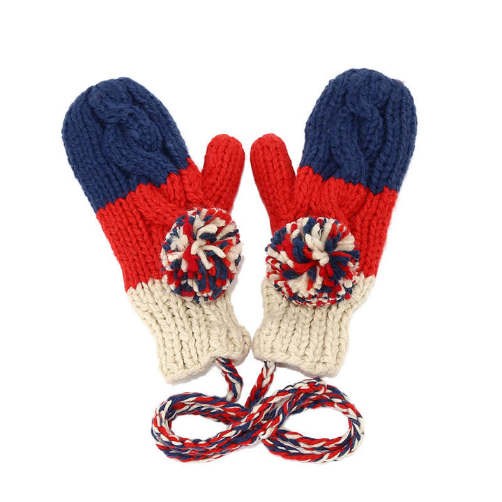 3-teiliges Set aus Mütze, Schal und Handschuhen im Twist-Design mit Bommel - image 5
