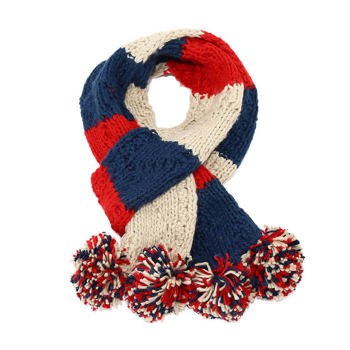 3-teiliges Set aus Mütze, Schal und Handschuhen im Twist-Design mit Bommel - image 3