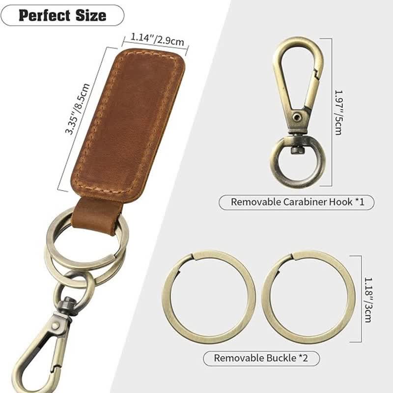 Cutsom Gravur Personalisierter Geschenk-Leder-Schlüsselanhänger - image 5