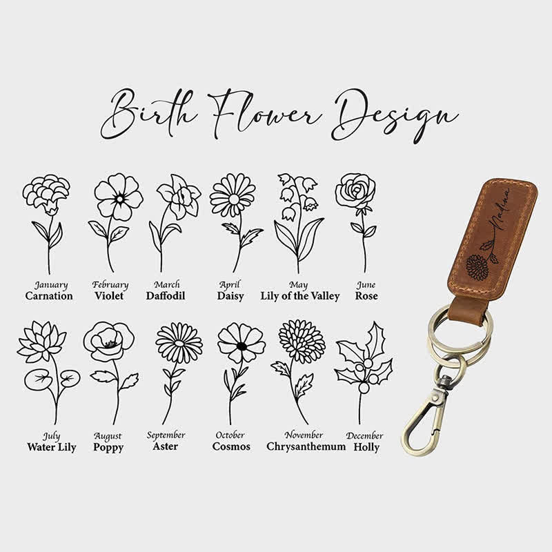 Cutsom Gravur Personalisierter Geschenk-Leder-Schlüsselanhänger - image 2