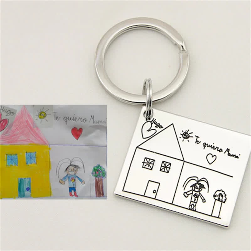 Creative Cutsom Schlüsselanhänger mit echten Kinderzeichnungen - image 3