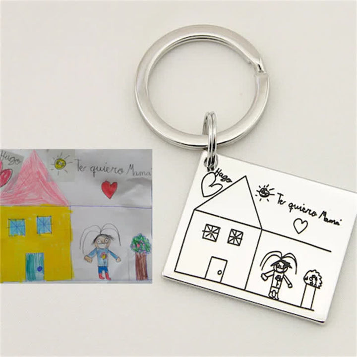 Creative Cutsom Schlüsselanhänger mit echten Kinderzeichnungen - image 3