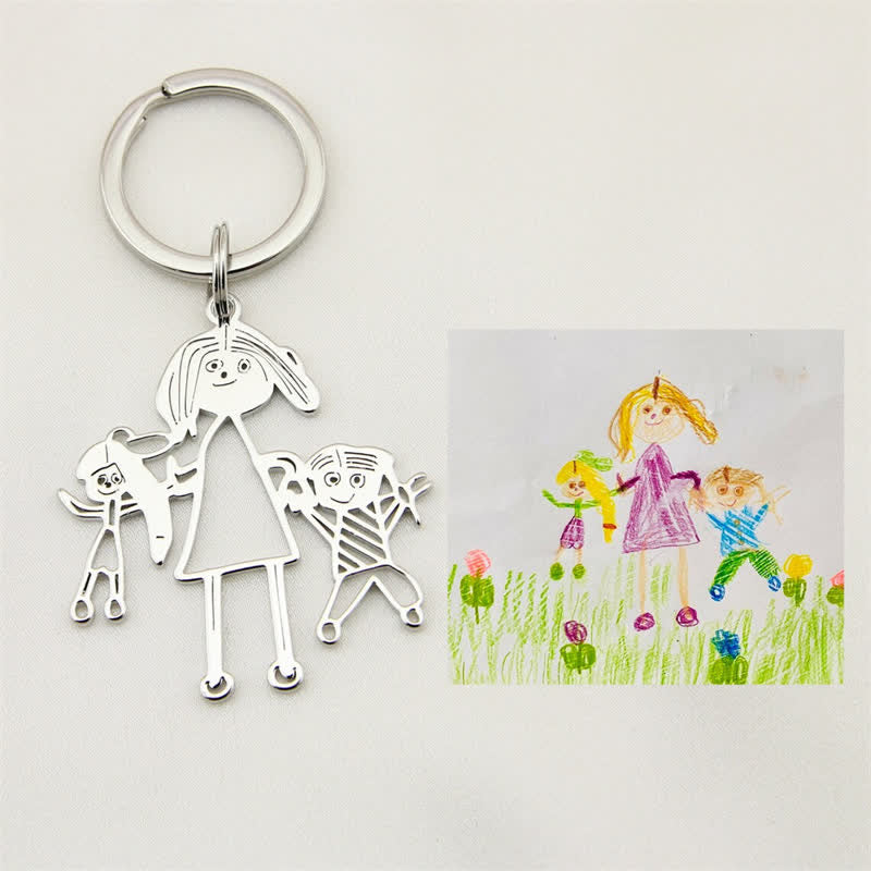 Creative Cutsom Schlüsselanhänger mit echten Kinderzeichnungen - image 5