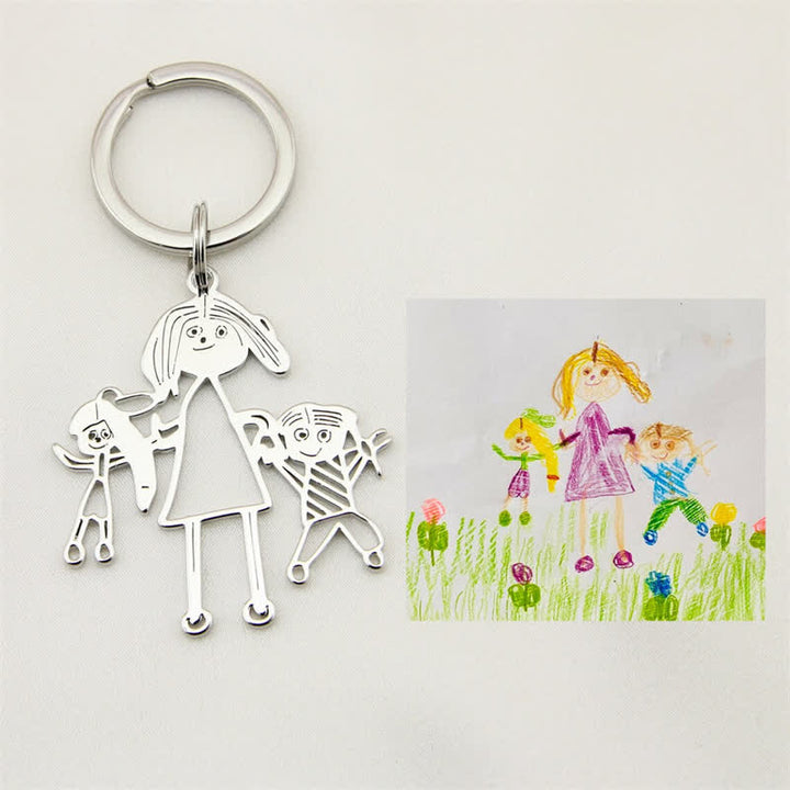 Creative Cutsom Schlüsselanhänger mit echten Kinderzeichnungen - image 5