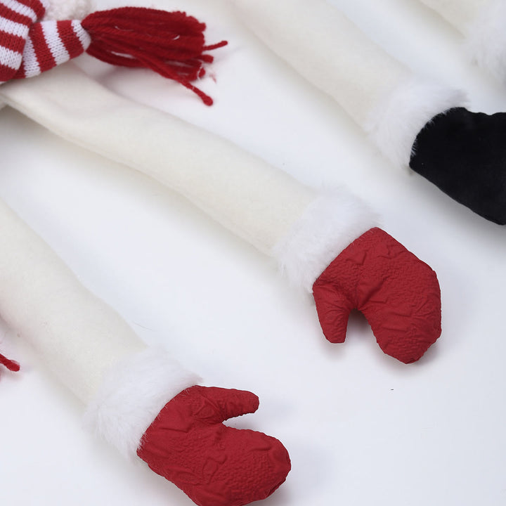 Frohe Weihnachten Rote Mütze Schneemann Winter Strickschal - image 3