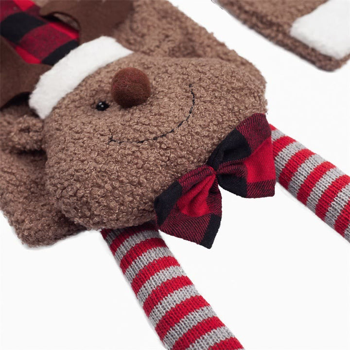 Weihnachten Braun Nette Elch Winter Warm Schal - image 3
