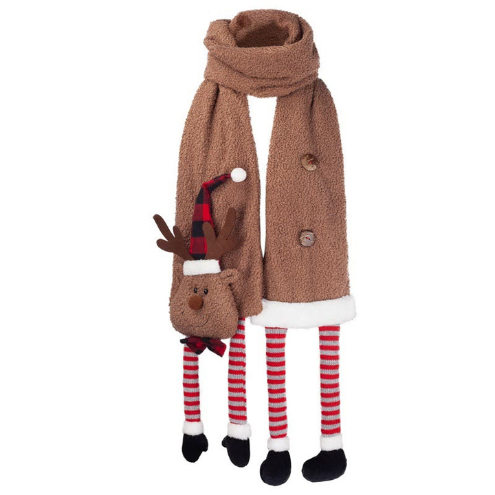 Weihnachten Braun Nette Elch Winter Warm Schal - image 2