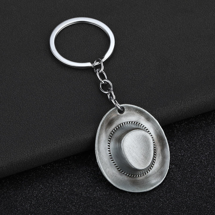 Schlüsselanhänger mit Buchstaben- und Cowboyhut-Anhänger im Leopardenmuster - image 5