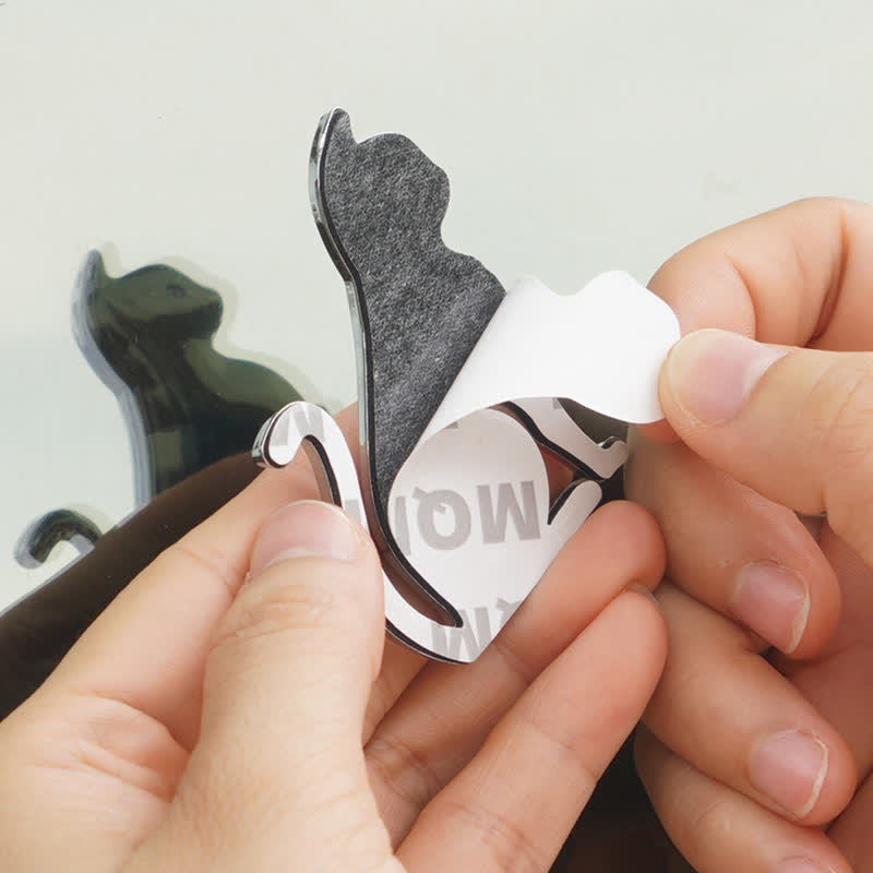 Dekorativer, niedlicher Katzen-Metallaufkleber für Autos - image 2