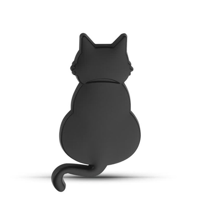 Dekorativer, niedlicher Katzen-Metallaufkleber für Autos - Schwarz - Rückansicht Katze - image 5