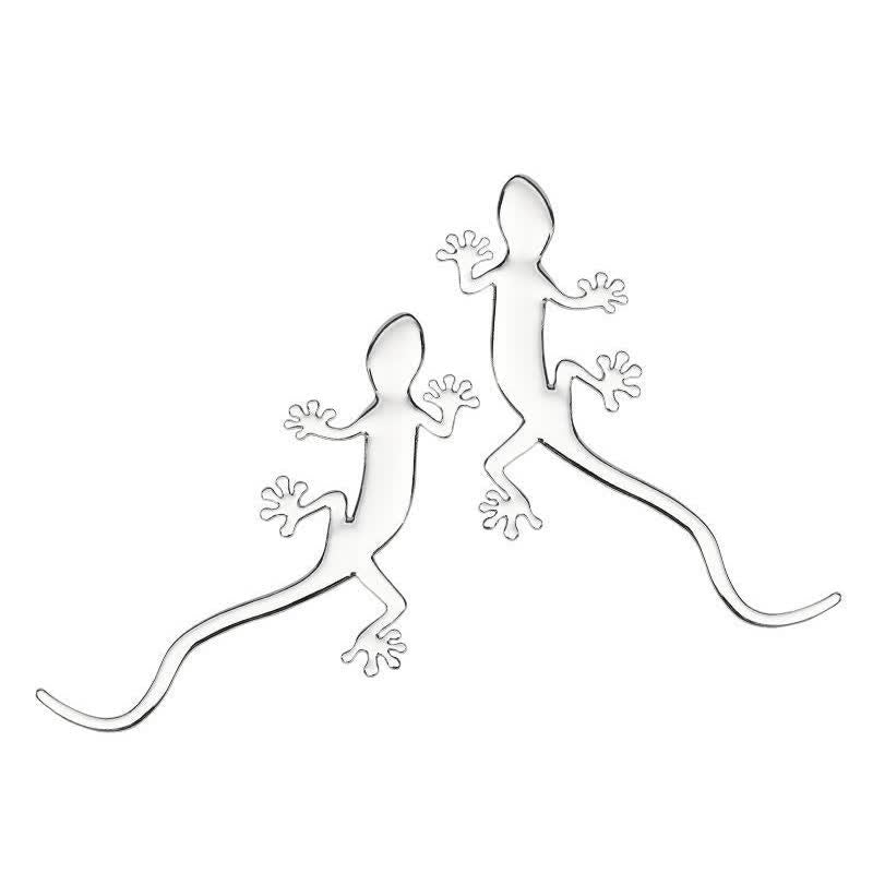1 Paar Gecko-Tier-Metallaufkleber Autoaufkleber - Silber - image 8