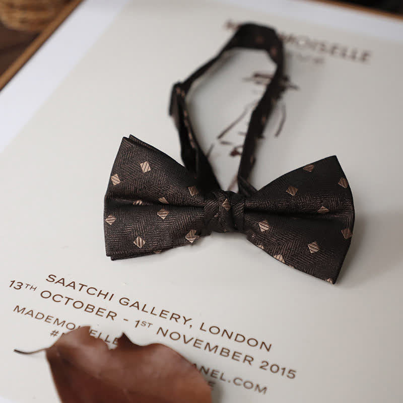 Herren Zarte Vintage Einfarbige Fliege