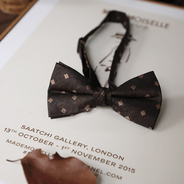 Herren Zarte Vintage Einfarbige Fliege