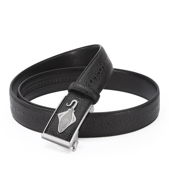 Herren-Perlen-Krokodilmuster-Lederratschen-Gürtel