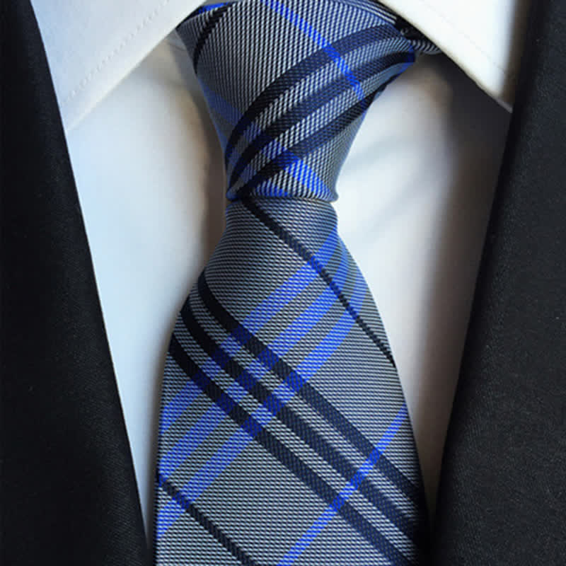 Moderne Business-Krawatte für Herren im Karo-Look