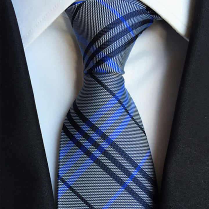 Moderne Business-Krawatte für Herren im Karo-Look