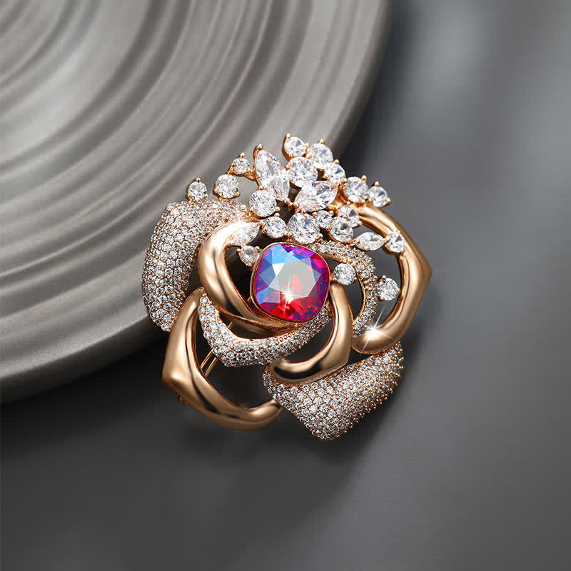 Frauen's Glänzende Blühende Rosenbrosche