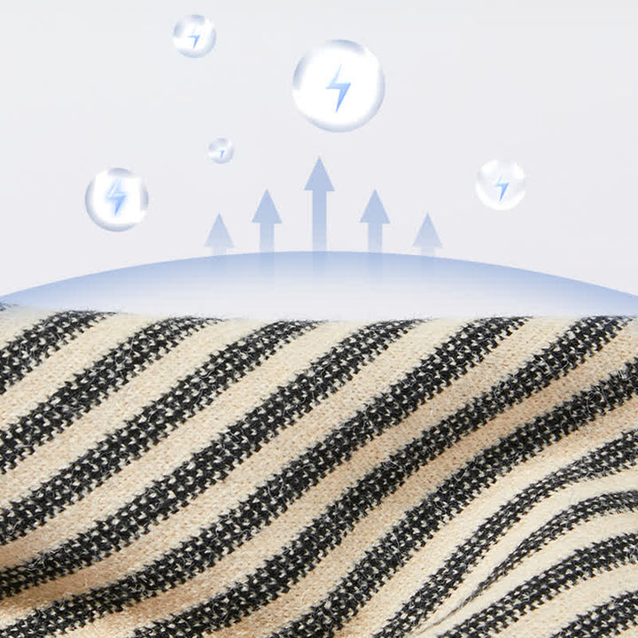 Herrenfarben Kontrastierender Gestreifter Reiner Wollschal