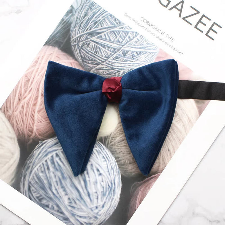 Oversized Fliege Herren aus Samt in Einfarbig