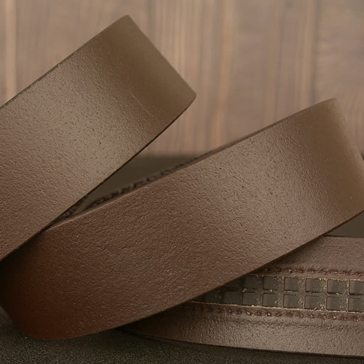 Men's Honor Male Lion Head Leder-Gürtel mit Löwenkopf