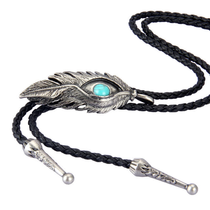 Blaue Türkisstein-Einlage Federform Bolotie