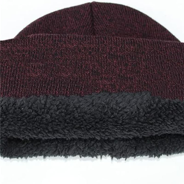 3er Set Warme Beanie Mütze Schal Touchscreen Handschuhe