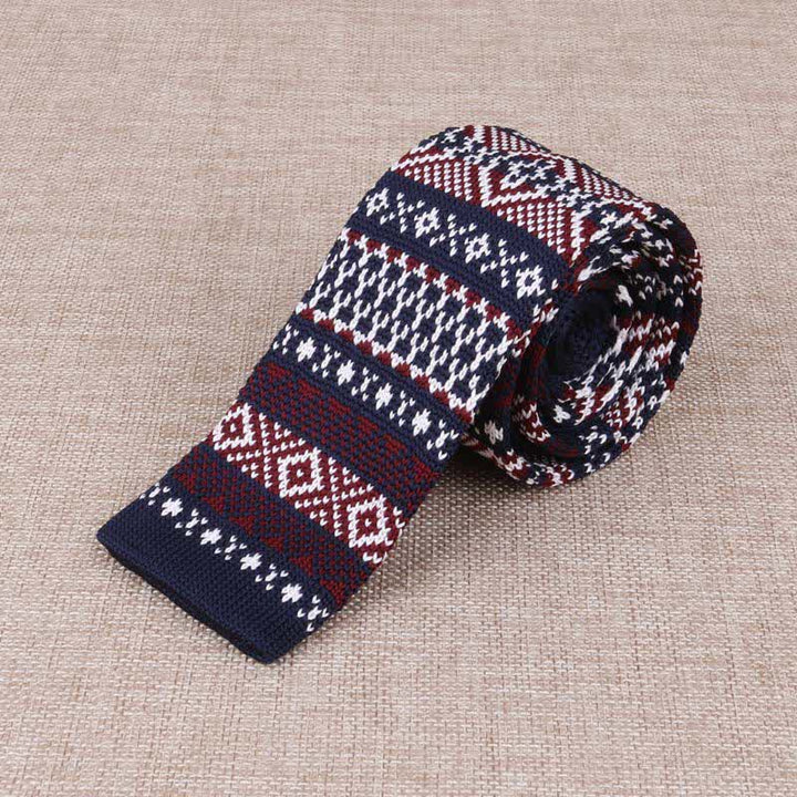 Exotische schlanke gestrickte Krawatte für Herren