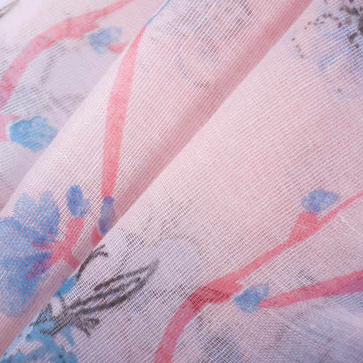 Eleganter lebhafter Damen-Wickelschal mit Blumenmuster