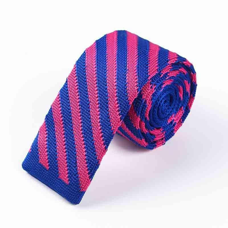 Herren diagonal gestreifte gestrickte Krawatte