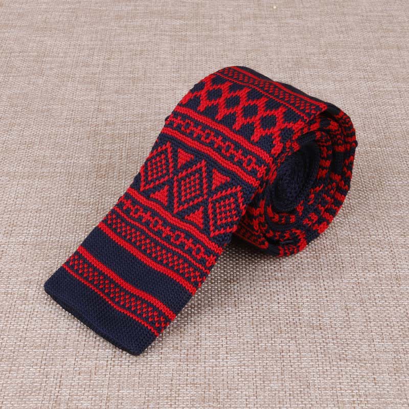 Exotische schlanke gestrickte Krawatte für Herren