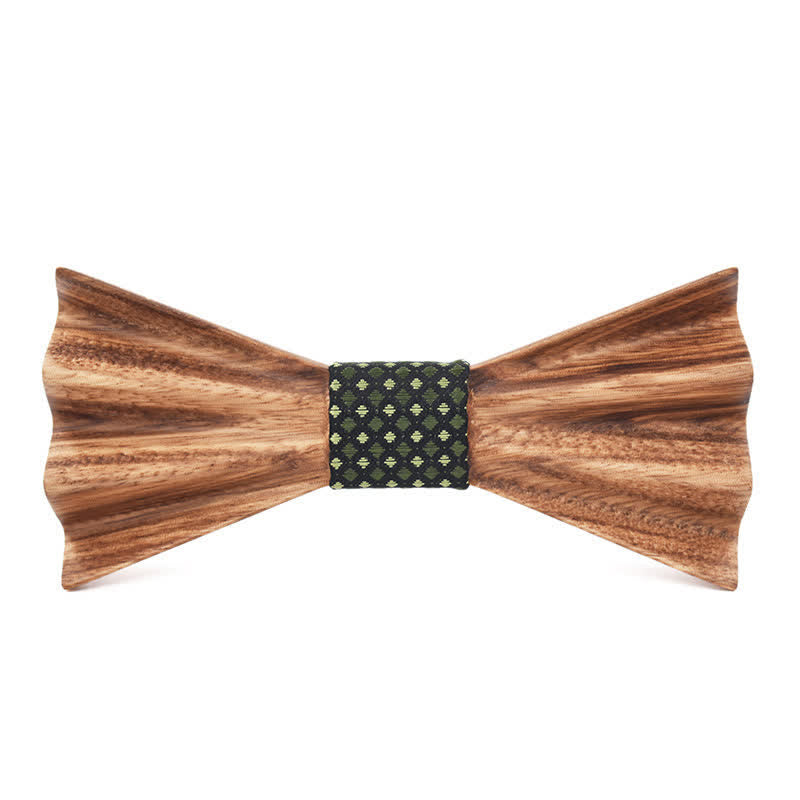 Herren Braun Stereo 3D Gefaltete Holzfliege