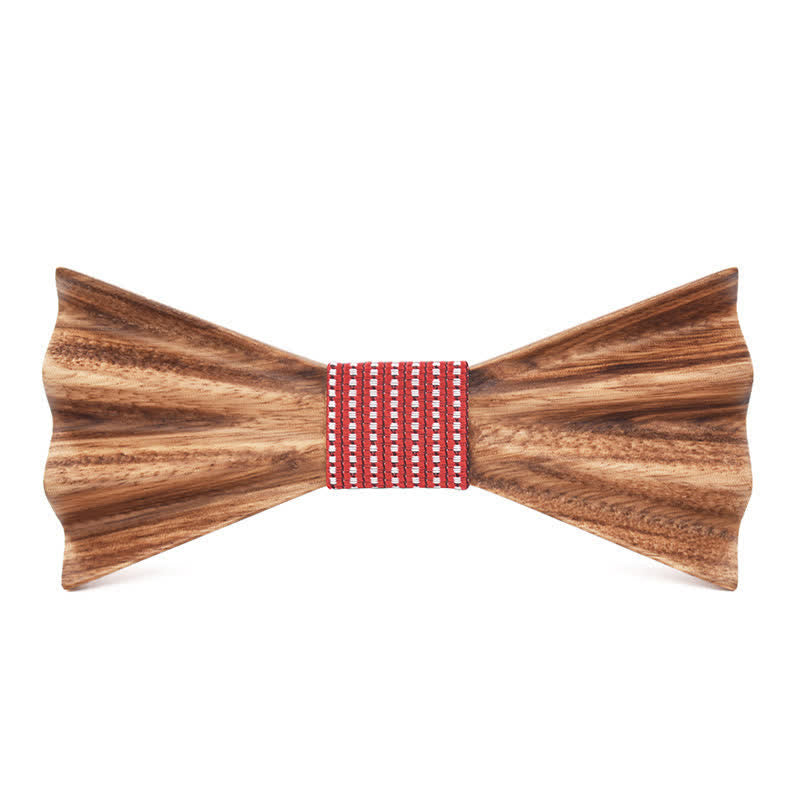 Herren Braun Stereo 3D Gefaltete Holzfliege