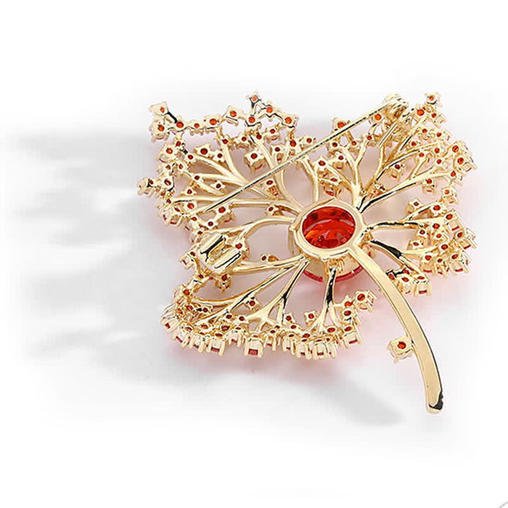 Frauen Elegante Herbst-Ahorn-Brosche