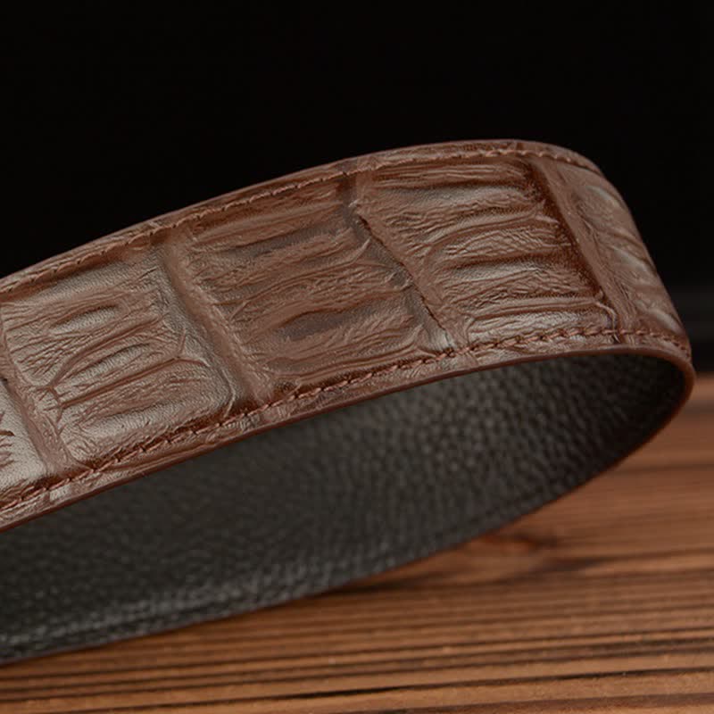 Herren-Ledergürtel mit Krokodilmuster von Pack Of Wolves