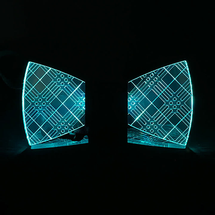 7 Farben kariert Gentleman Leuchtend Acryl Fliege