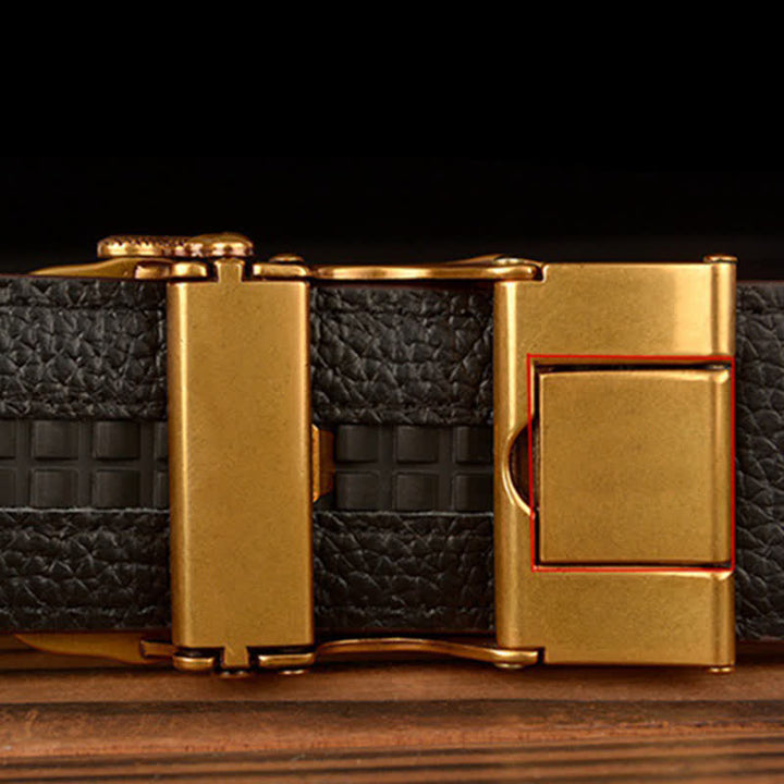 Herren-Ledergürtel mit Krokodilmuster von Pack Of Wolves