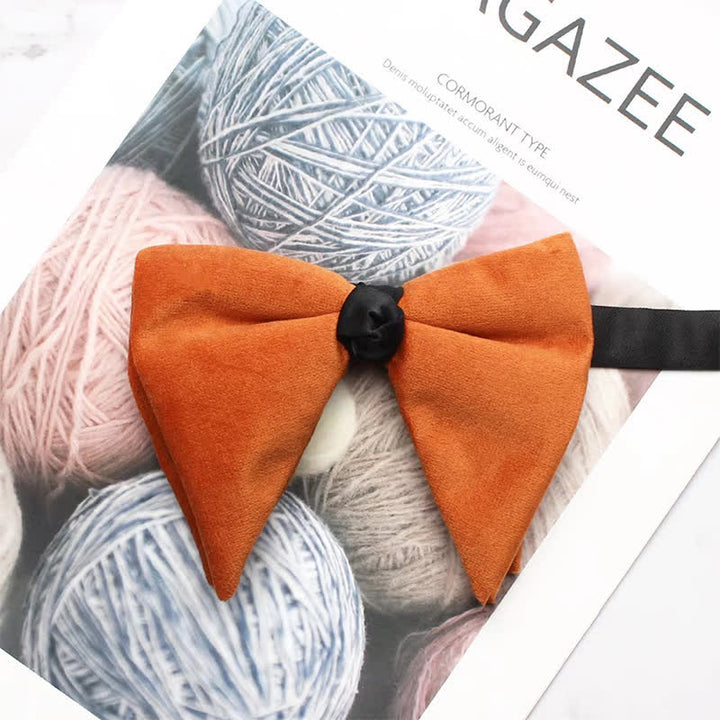 Oversized Fliege Herren aus Samt in Einfarbig