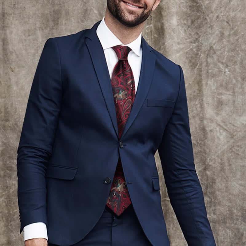 Herren Paisley Krawatte für Pferdereiten in Burgunderrot