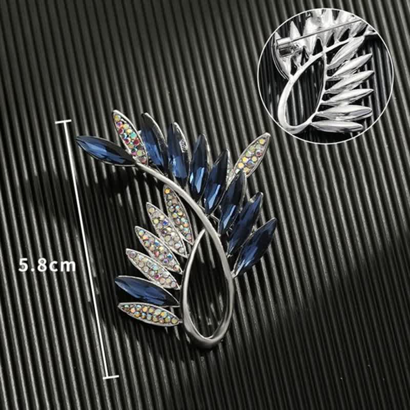 Frauen-Olivenzweig-Kristallbrosche