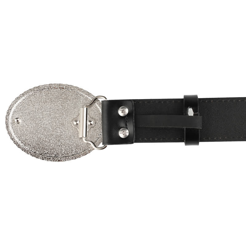 Herren-Jeans-Ledergürtel mit graviertem Feather Bull